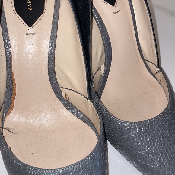 Zara colorblock gray black contrasting high heel - Picture 10 of 10